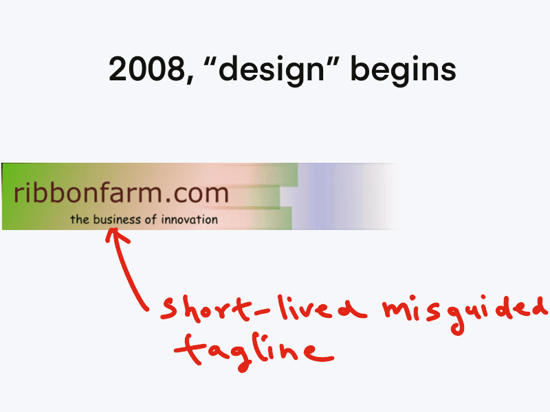 Ribbonfarm masthead, 2008