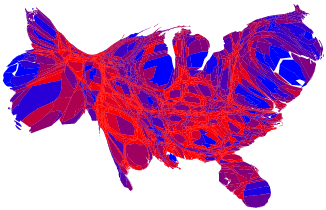 County cartogram