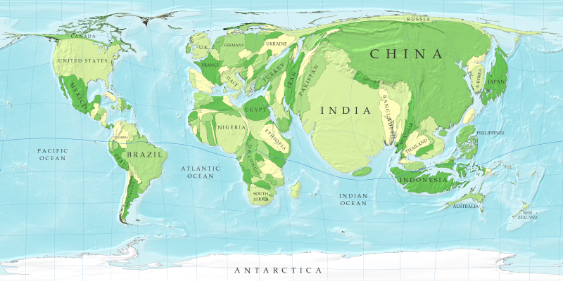 Population cartogram