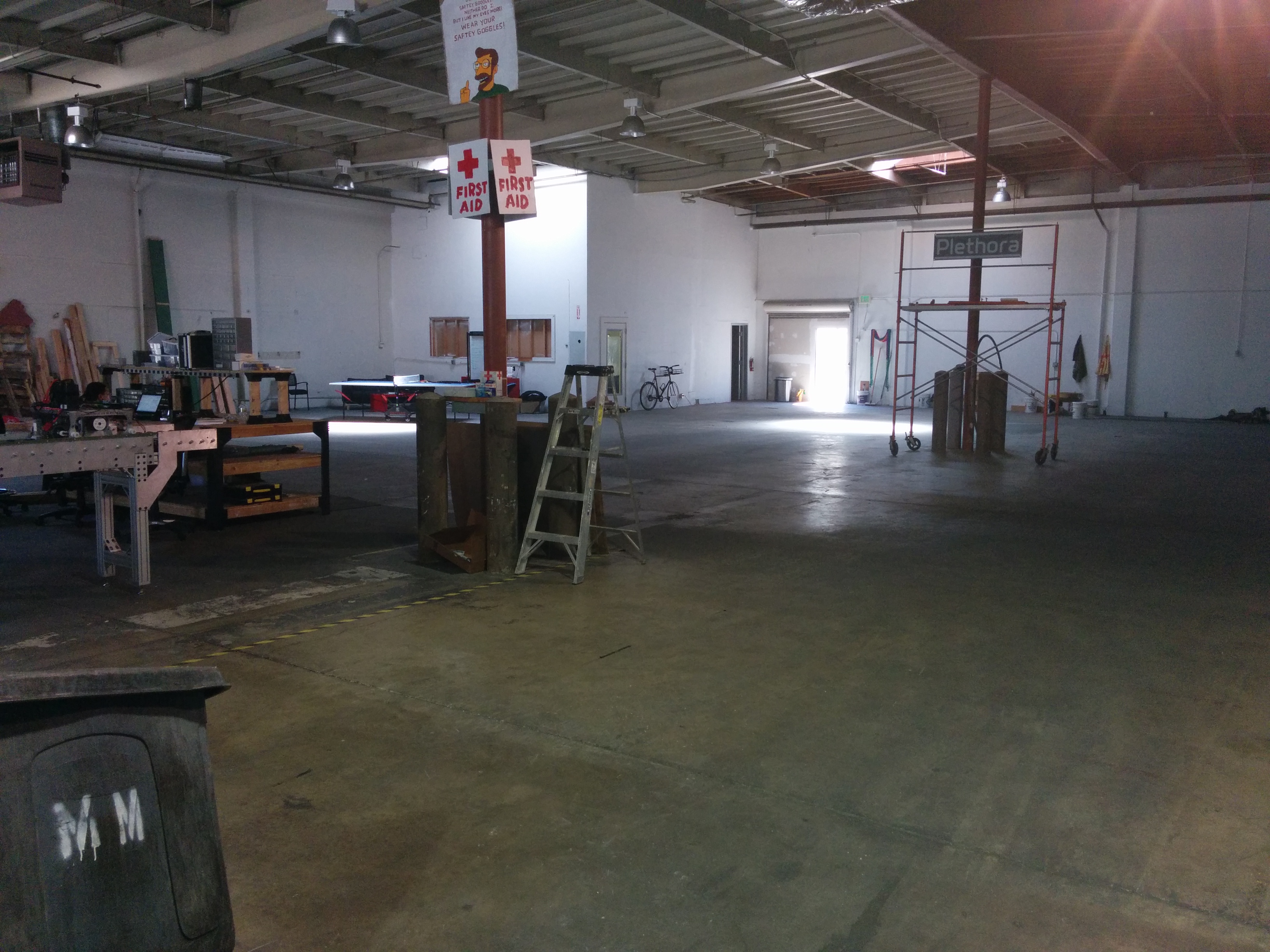 Plethora factory floor before event setup