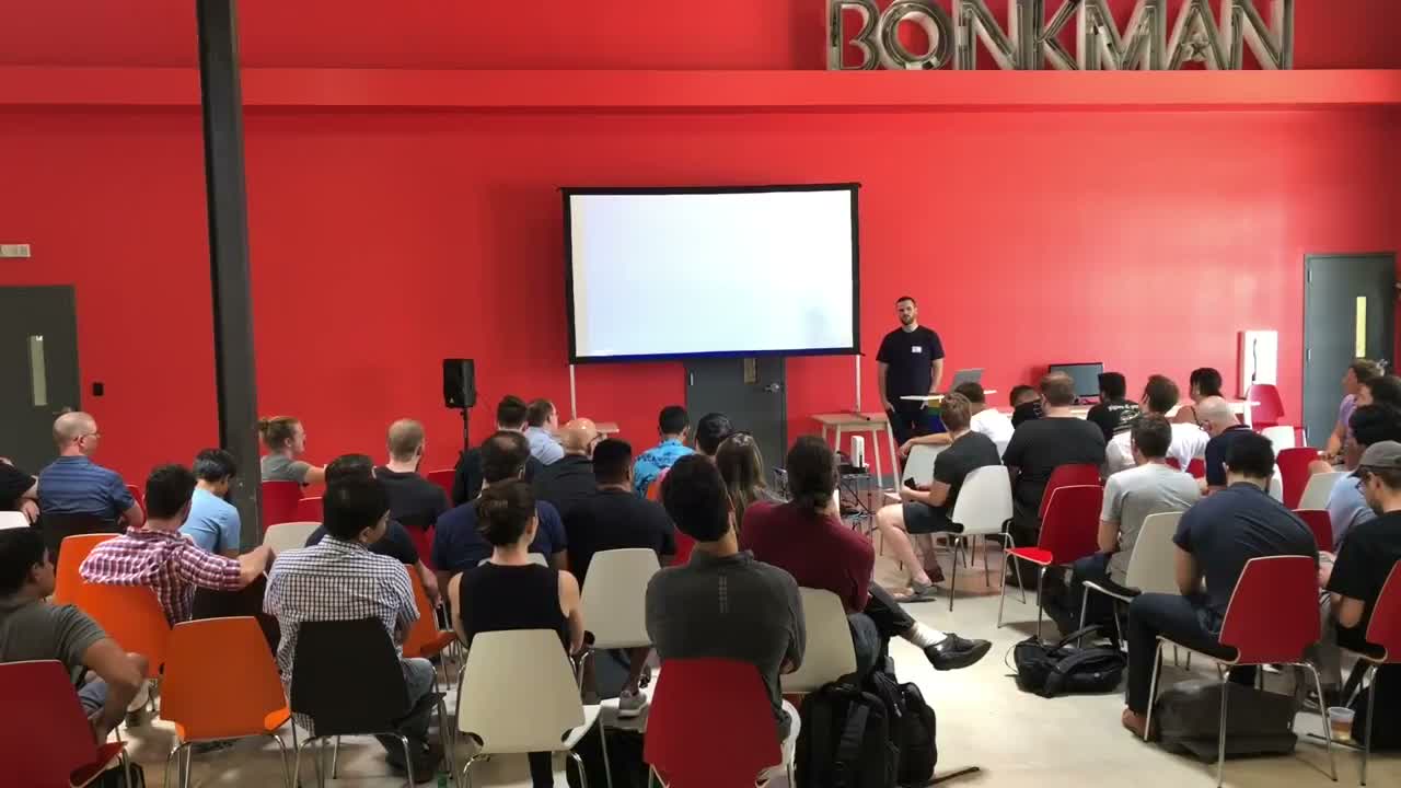Refactor Camp 2018 Day 1 main room, full audience