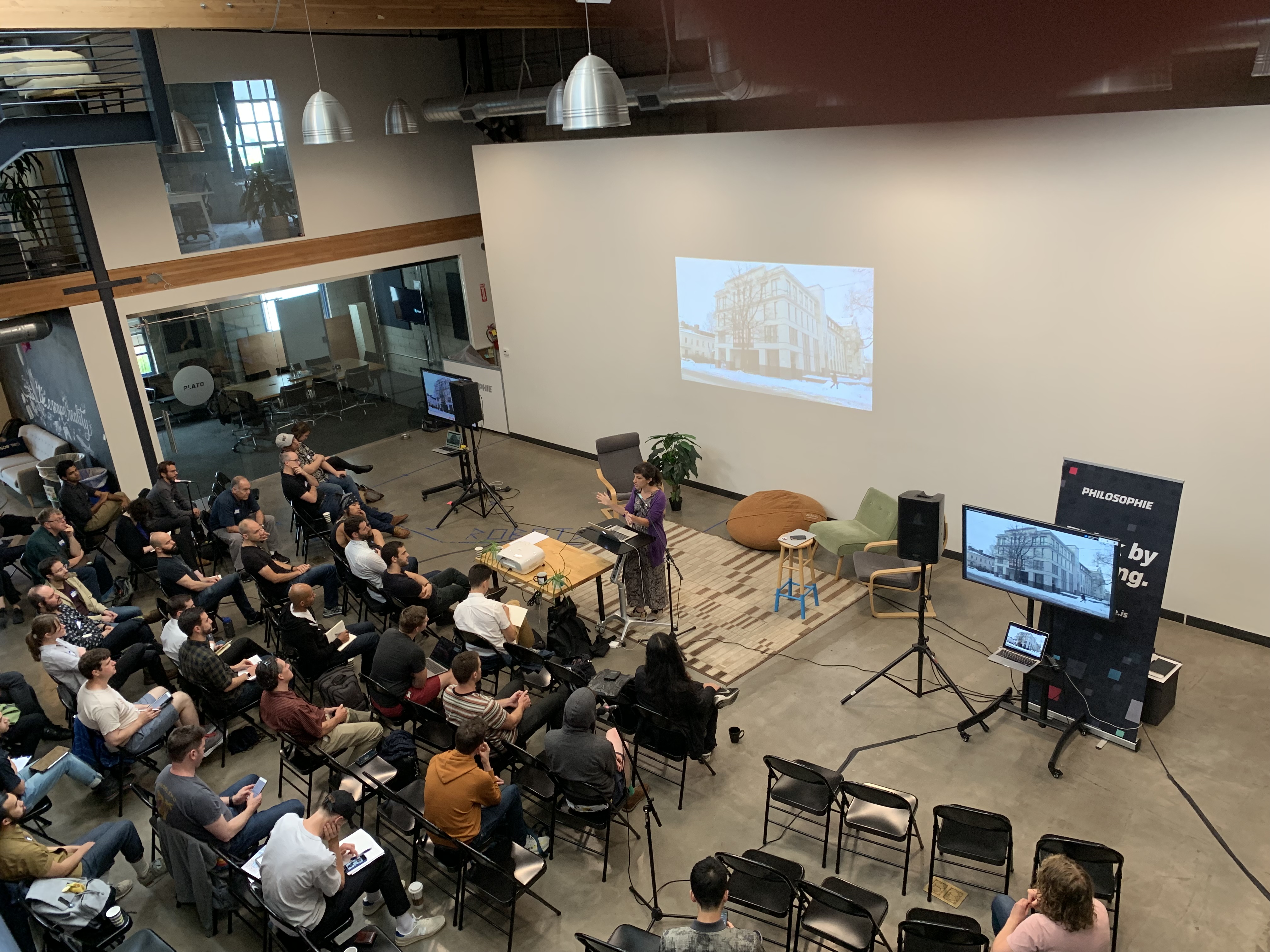 Refactor Camp 2019 aerial view from mezzanine