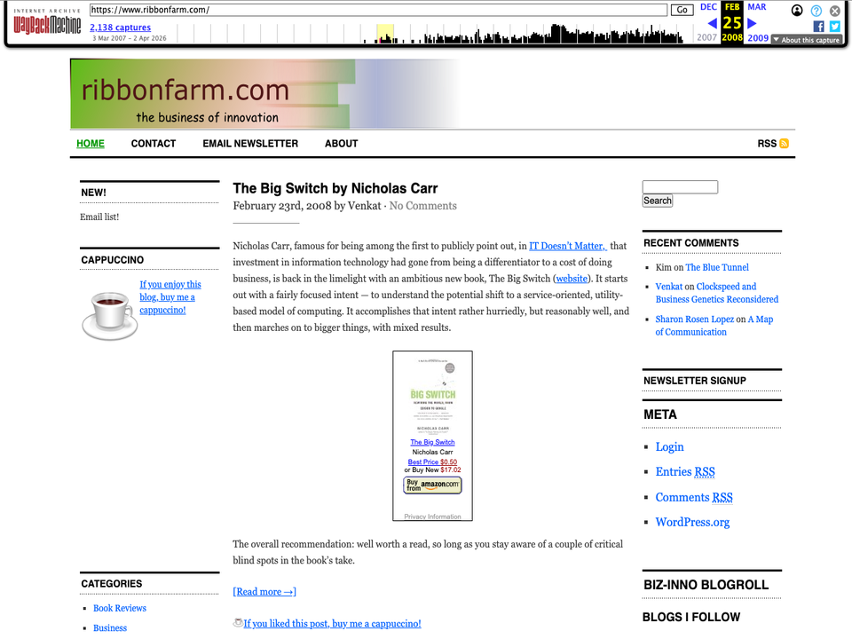 Ribbonfarm, February 2008